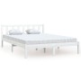 Solid white pine wood bed frame 160x200 cm by vidaXL, Beds and slatted bases - Ref: Foro24-810093, Price: 106,41 €, Discount: %