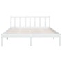 Solid white pine wood bed frame 160x200 cm by vidaXL, Beds and slatted bases - Ref: Foro24-810093, Price: 106,41 €, Discount: %