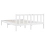 Solid white pine wood bed frame 160x200 cm by vidaXL, Beds and slatted bases - Ref: Foro24-810093, Price: 106,41 €, Discount: %