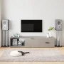 Speaker supports 2 pcs tempered glass silver black 4 pillars by vidaXL, Speaker stands - Ref: Foro24-51818, Price: 86,85 €, D...