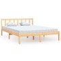 Solid pine wood bed frame 140x190 cm by vidaXL, Beds and slatted bases - Ref: Foro24-810062, Price: 94,38 €, Discount: %