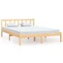 Solid pine wood bed frame 140x190 cm by vidaXL, Beds and slatted bases - Ref: Foro24-810062, Price: 92,77 €, Discount: %