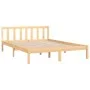 Solid pine wood bed frame 140x190 cm by vidaXL, Beds and slatted bases - Ref: Foro24-810062, Price: 92,77 €, Discount: %