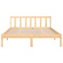 Solid pine wood bed frame 140x190 cm by vidaXL, Beds and slatted bases - Ref: Foro24-810062, Price: 94,38 €, Discount: %