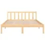 Solid pine wood bed frame 140x190 cm by vidaXL, Beds and slatted bases - Ref: Foro24-810062, Price: 92,77 €, Discount: %