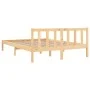 Solid pine wood bed frame 140x190 cm by vidaXL, Beds and slatted bases - Ref: Foro24-810062, Price: 92,77 €, Discount: %