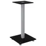 Speaker stands 2 units tempered glass silver black 1 pillar by vidaXL, Speaker stands - Ref: Foro24-51810, Price: 60,71 €, Di...