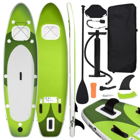 Inflatable green paddle surf board game 300x76x10 cm by vidaXL, Paddleboards - Ref: Foro24-93383, Price: 239,42 €, Discount: %