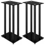Speaker Stands 2pcs Black Tempered Glass 4 Pillars by vidaXL, Speaker stands - Ref: Foro24-51817, Price: 101,56 €, Discount: %
