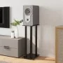 Speaker Stands 2pcs Black Tempered Glass 4 Pillars by vidaXL, Speaker stands - Ref: Foro24-51817, Price: 101,56 €, Discount: %