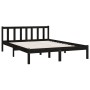 Solid black pine wood bed frame 140x190 cm by vidaXL, Beds and slatted bases - Ref: Foro24-810066, Price: 141,76 €, Discount: %