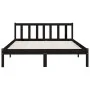 Bettgestell aus massivem schwarzem Kiefernholz, 140 x 190 cm von vidaXL, Betten und Lattenroste - Ref: Foro24-810066, Preis: ...