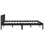 Bettgestell aus massivem schwarzem Kiefernholz, 140 x 190 cm von vidaXL, Betten und Lattenroste - Ref: Foro24-810066, Preis: ...