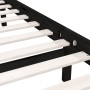 Solid black pine wood bed frame 140x190 cm by vidaXL, Beds and slatted bases - Ref: Foro24-810066, Price: 141,76 €, Discount: %