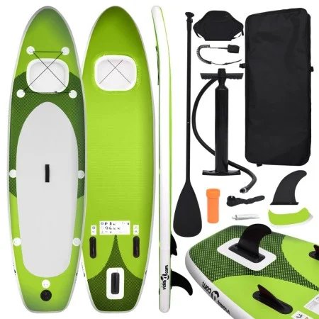 Green inflatable paddle surf board set 360x81x10 cm by vidaXL, Paddleboards - Ref: Foro24-93391, Price: 263,18 €, Discount: %
