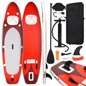 Set de tabla de paddle surf hinchable rojo 330x76x