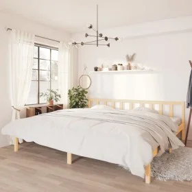 Solid pine wood bed frame 180x200 cm by vidaXL, Beds and slatted bases - Ref: Foro24-810097, Price: 111,55 €, Discount: %