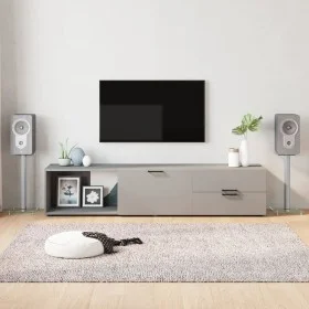 Speaker stands 2pcs silver tempered glass 1 pillar by vidaXL, Speaker stands - Ref: Foro24-51809, Price: 66,15 €, Discount: %