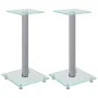 Soportes de altavoces 2 uds vidrio templado plateado 1 pilar de vidaXL, Soportes para altavoces - Ref: Foro24-51809, Precio: ...