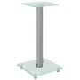 Soportes de altavoces 2 uds vidrio templado plateado 1 pilar de vidaXL, Soportes para altavoces - Ref: Foro24-51809, Precio: ...
