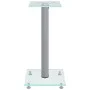 Soportes de altavoces 2 uds vidrio templado plateado 1 pilar de vidaXL, Soportes para altavoces - Ref: Foro24-51809, Precio: ...