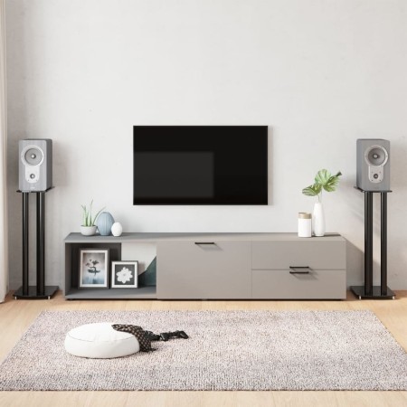 Lautsprecherständer 2 Stück schwarzes gehärtetes Glas 3 Säulen von vidaXL, Lautsprecherständer - Ref: Foro24-51804, Preis: 90...
