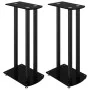 Speaker stands 2 units tempered black glass 3 pillars by vidaXL, Speaker stands - Ref: Foro24-51804, Price: 88,71 €, Discount: %
