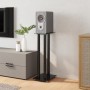 Lautsprecherständer 2 Stück schwarzes gehärtetes Glas 3 Säulen von vidaXL, Lautsprecherständer - Ref: Foro24-51804, Preis: 90...