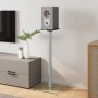 Speaker stands 2pcs silver tempered glass 1 pillar by vidaXL, Speaker stands - Ref: Foro24-51815, Price: 77,96 €, Discount: %