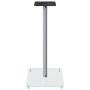 Speaker stands 2pcs silver tempered glass 1 pillar by vidaXL, Speaker stands - Ref: Foro24-51815, Price: 77,96 €, Discount: %