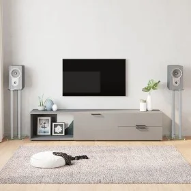Speaker Stands 2pcs Silver Tempered Glass 3 Pillars by vidaXL, Speaker stands - Ref: Foro24-51802, Price: 83,70 €, Discount: %