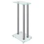 Speaker Stands 2pcs Silver Tempered Glass 3 Pillars by vidaXL, Speaker stands - Ref: Foro24-51802, Price: 83,70 €, Discount: %