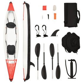Red polyester inflatable kayak 424x81x31 cm by vidaXL, Kayaks - Ref: Foro24-93437, Price: 538,73 €, Discount: %