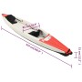 Red polyester inflatable kayak 424x81x31 cm by vidaXL, Kayaks - Ref: Foro24-93437, Price: 538,73 €, Discount: %