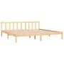 Solid pine wood bed frame 200x200 cm by vidaXL, Beds and slatted bases - Ref: Foro24-810102, Price: 102,75 €, Discount: %