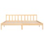 Solid pine wood bed frame 200x200 cm by vidaXL, Beds and slatted bases - Ref: Foro24-810102, Price: 104,46 €, Discount: %