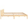Solid pine wood bed frame 200x200 cm by vidaXL, Beds and slatted bases - Ref: Foro24-810102, Price: 104,46 €, Discount: %