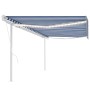 Automatic awning with wind sensor LED blue and white 5x3.5 m by vidaXL, Awnings - Ref: Foro24-3070071, Price: 772,88 €, Disco...