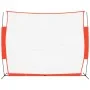 Steel and polyester baseball net black and red 369x107x271 cm by vidaXL, Baseball and softball - Ref: Foro24-93739, Price: 10...