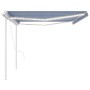 Automatisches LED-Markise mit Windsensor, blau und weiß, 5x3,5 m von vidaXL, Markisen - Ref: Foro24-3070071, Preis: 772,88 €,...