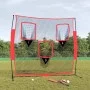 Portable black and red polyester baseball net 183x105x183 cm by vidaXL, baseballs - Ref: Foro24-93747, Price: 97,14 €, Discou...