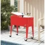 Carrito nevera con ruedas rojo 92x43x89 cm de vidaXL, Neveras - Ref: Foro24-93743, Precio: 180,51 €, Descuento: %