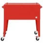 Carrito nevera con ruedas rojo 92x43x89 cm de vidaXL, Neveras - Ref: Foro24-93743, Precio: 180,51 €, Descuento: %