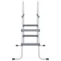 Gray steel pool ladder 84 cm by vidaXL, Pool stairs and ramps - Ref: Foro24-93804, Price: 61,11 €, Discount: %