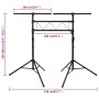 Soporte de luces acero negro 238x115x(180-300) cm de vidaXL, Efectos de iluminación - Ref: Foro24-70180, Precio: 161,34 €, De...