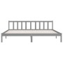 Solid gray pine wood bed frame 200x200 cm by vidaXL, Beds and slatted bases - Ref: Foro24-810104, Price: 126,18 €, Discount: %