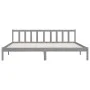 Solid gray pine wood bed frame 200x200 cm by vidaXL, Beds and slatted bases - Ref: Foro24-810104, Price: 124,61 €, Discount: %