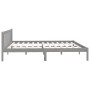 Solid gray pine wood bed frame 200x200 cm by vidaXL, Beds and slatted bases - Ref: Foro24-810104, Price: 126,18 €, Discount: %