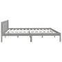 Solid gray pine wood bed frame 200x200 cm by vidaXL, Beds and slatted bases - Ref: Foro24-810104, Price: 124,61 €, Discount: %