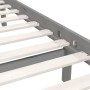 Solid gray pine wood bed frame 200x200 cm by vidaXL, Beds and slatted bases - Ref: Foro24-810104, Price: 126,18 €, Discount: %
